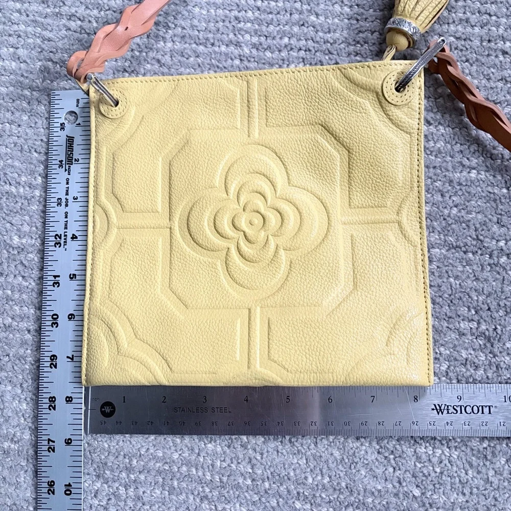 Brighton Yellow Genuine Leather Crossbody Bag NEW without tags